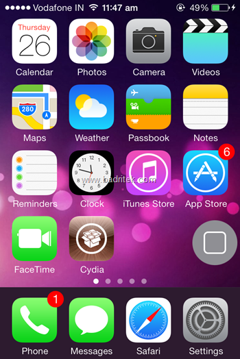 A typical iPhone menu screen