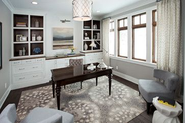 Transitional style windows and lighting