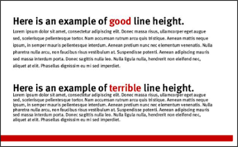 Good vs Bad Line Height Examples