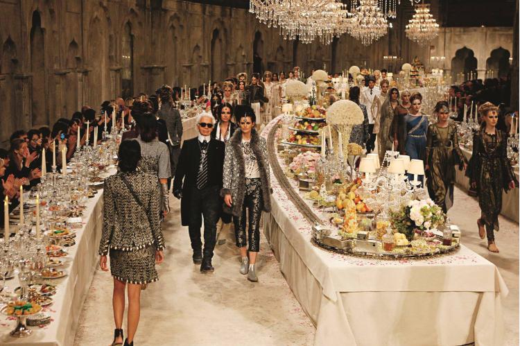 Karl Lagerfeld Ramp Walk in Finale of Chanel Bombay Paris Show
