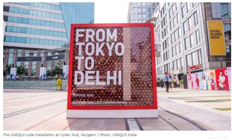 Uniqlo Cube Installation at Cyber Hub Gurgaon