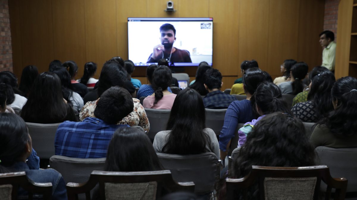 Co-founder of Elevar Sports, a Sportswear Brand, interacts with students at IIAD.