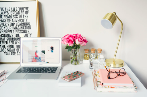 Aesthetic Desk with Laptop