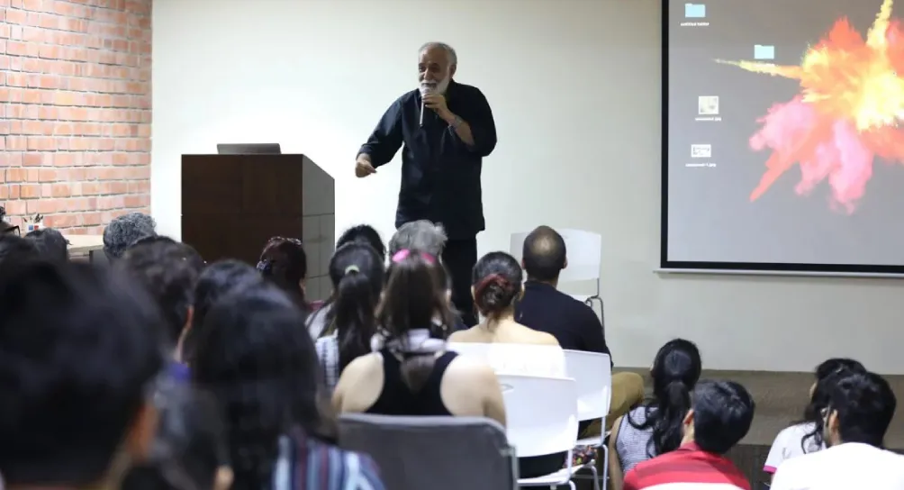 M.K. Raina (Theatre Personality) conducts a Masterclass at the IIAD Campus.