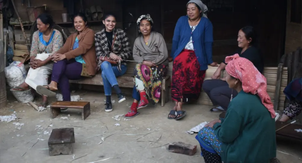 Fashion Design Students' visit to the Backstrap Loom Weavers in Chizami, Nagaland.