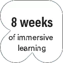 8 weeks of immersive learning
