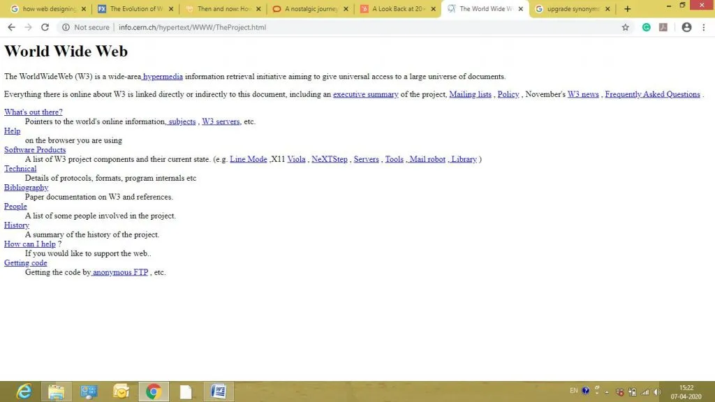 first website ever which was restored by CERN