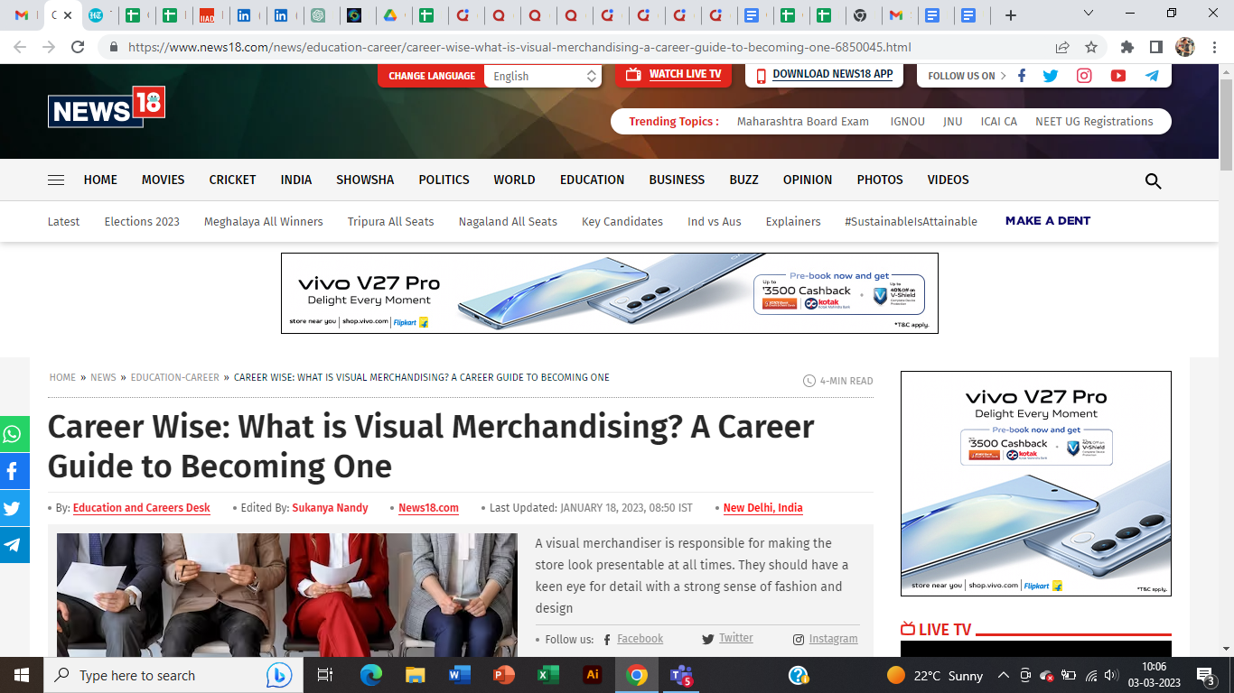 What is Visual Merchandising article on News18