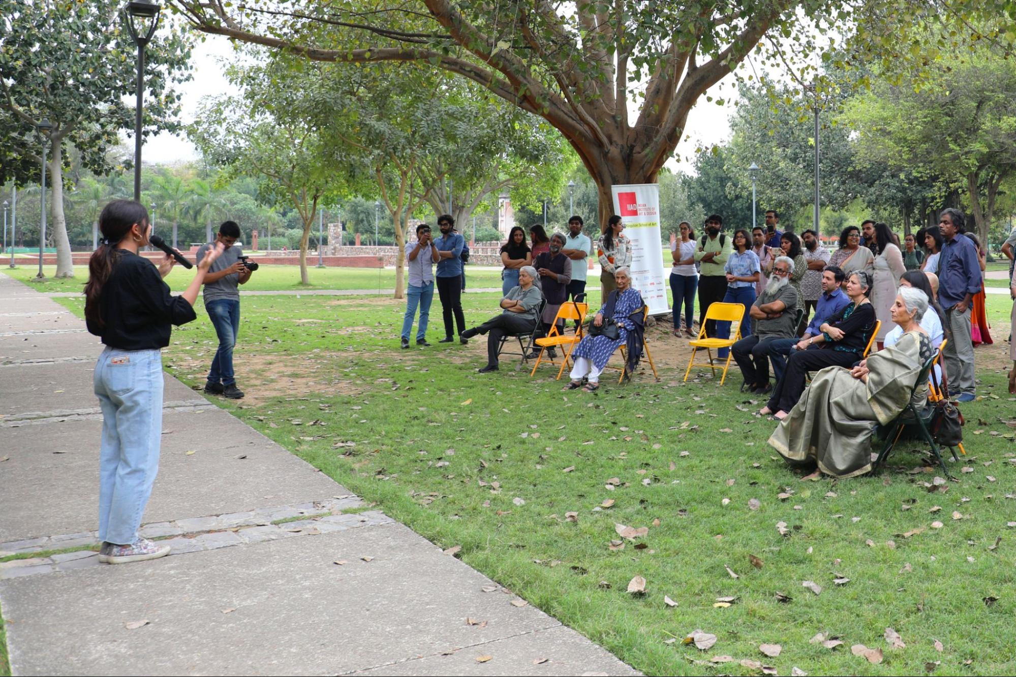 IIAD Students gathering out in park