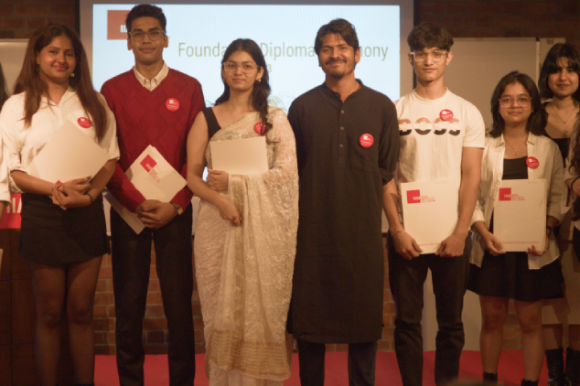 Kishore Chakraborty with IIAD students