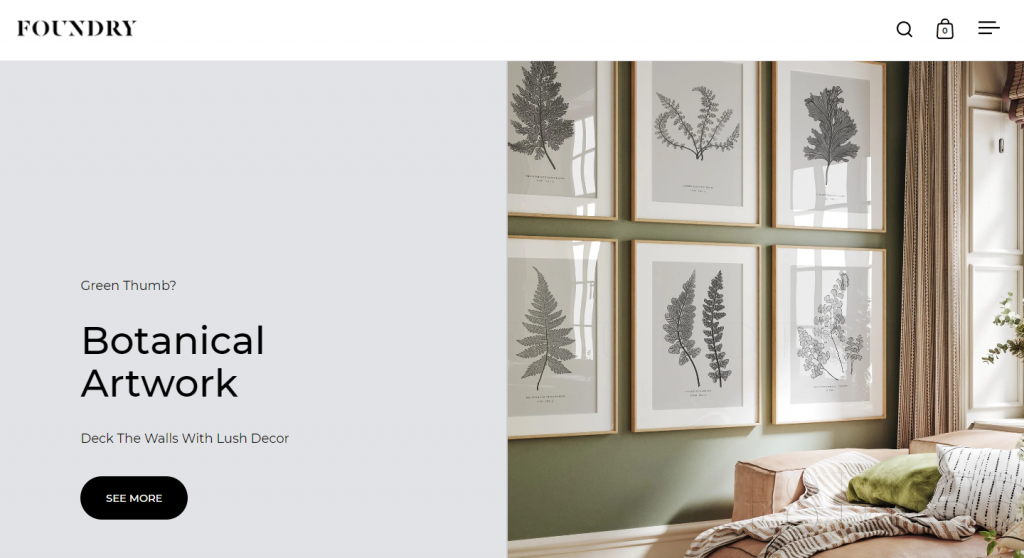 Foundry Website Minimalist Design