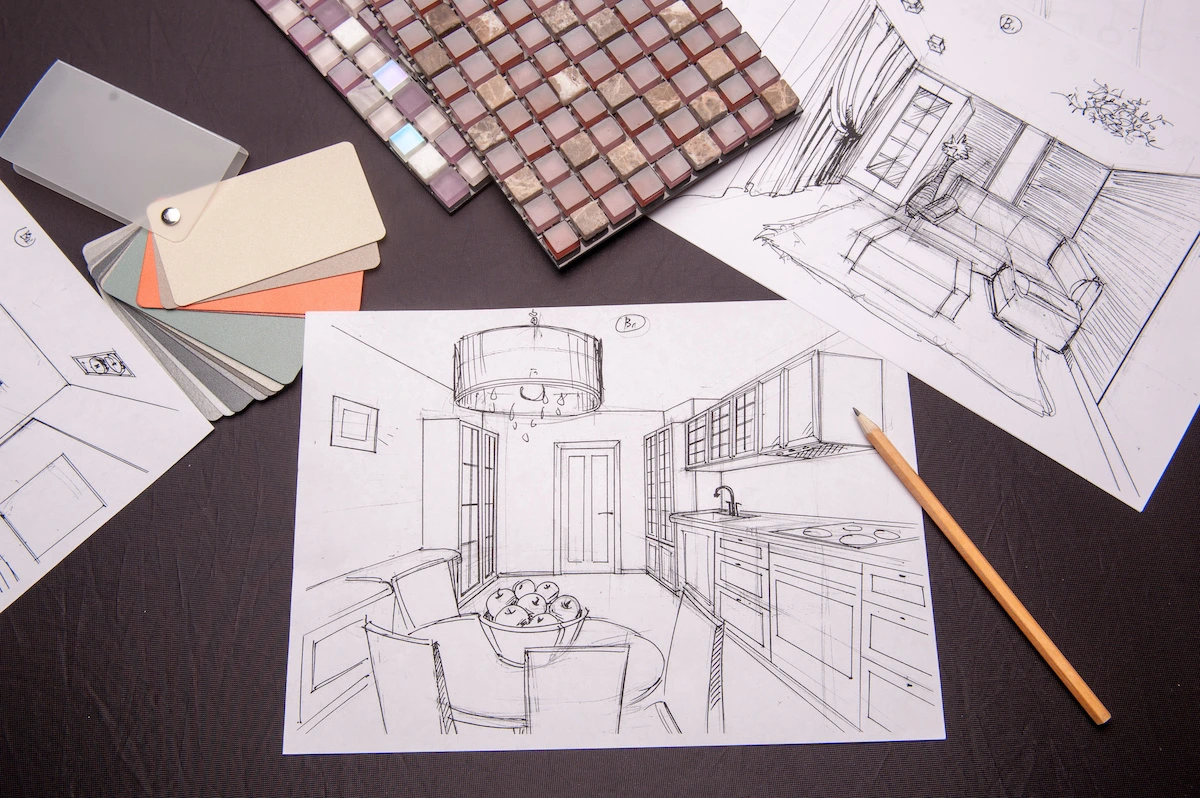 Drawing of Interior Design