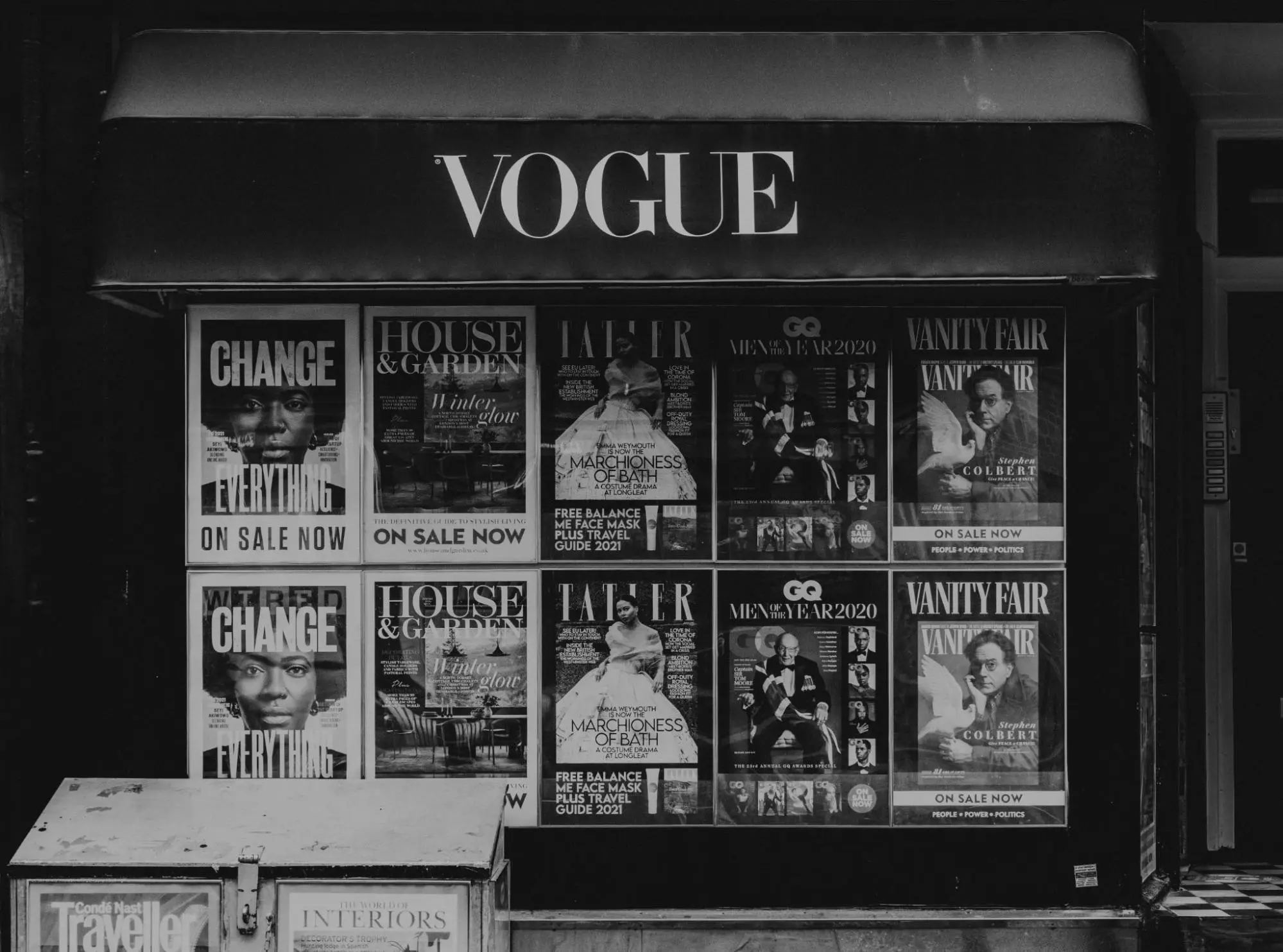 Vogue magazine storefront
