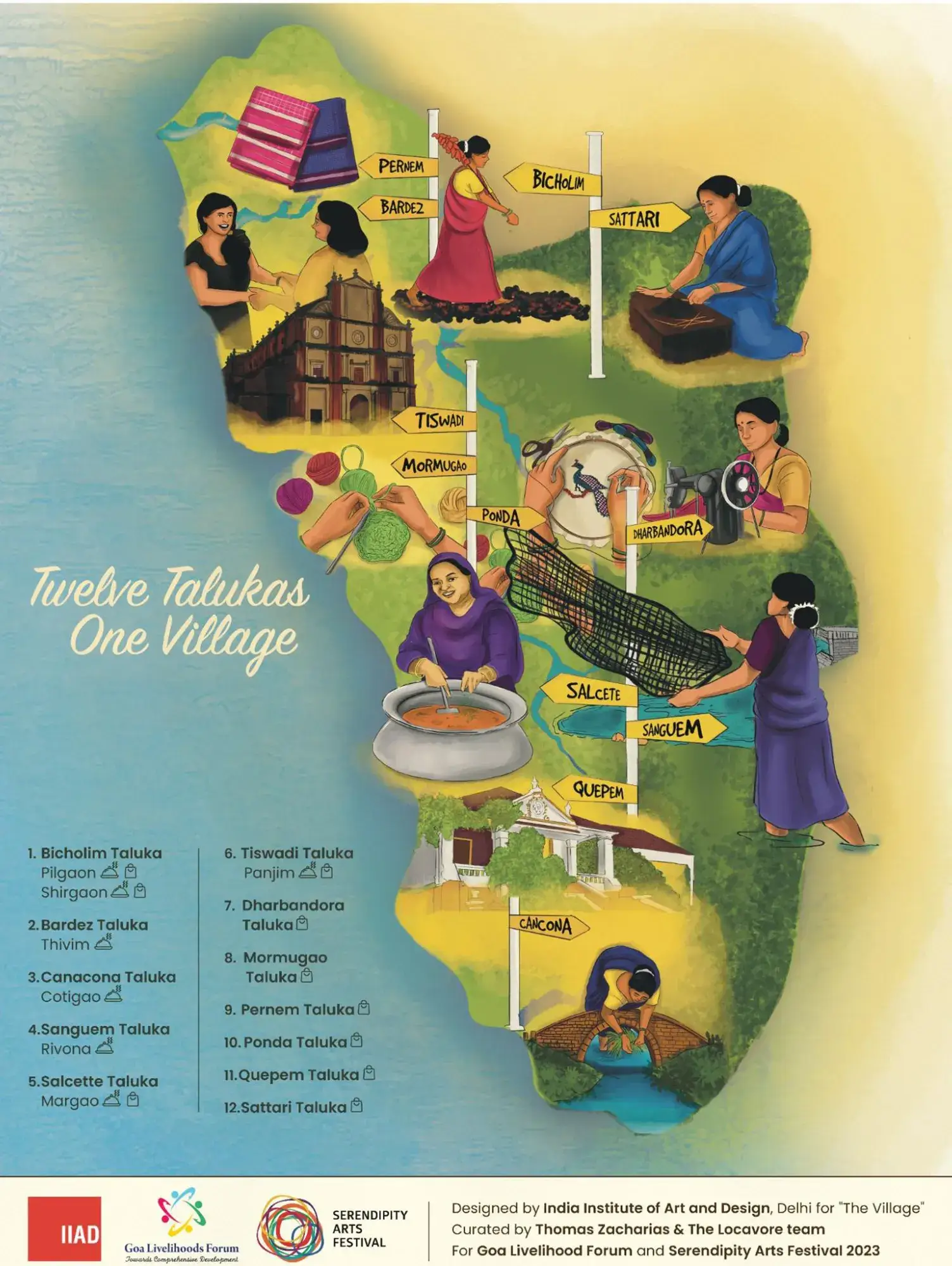 Twelve Talukas One Village Design by IIAD at Serendipity Arts Festival 2023