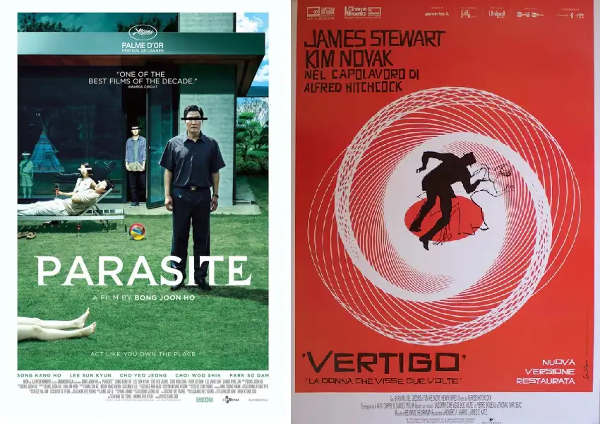 Parasite & Vertigo Movie Posters