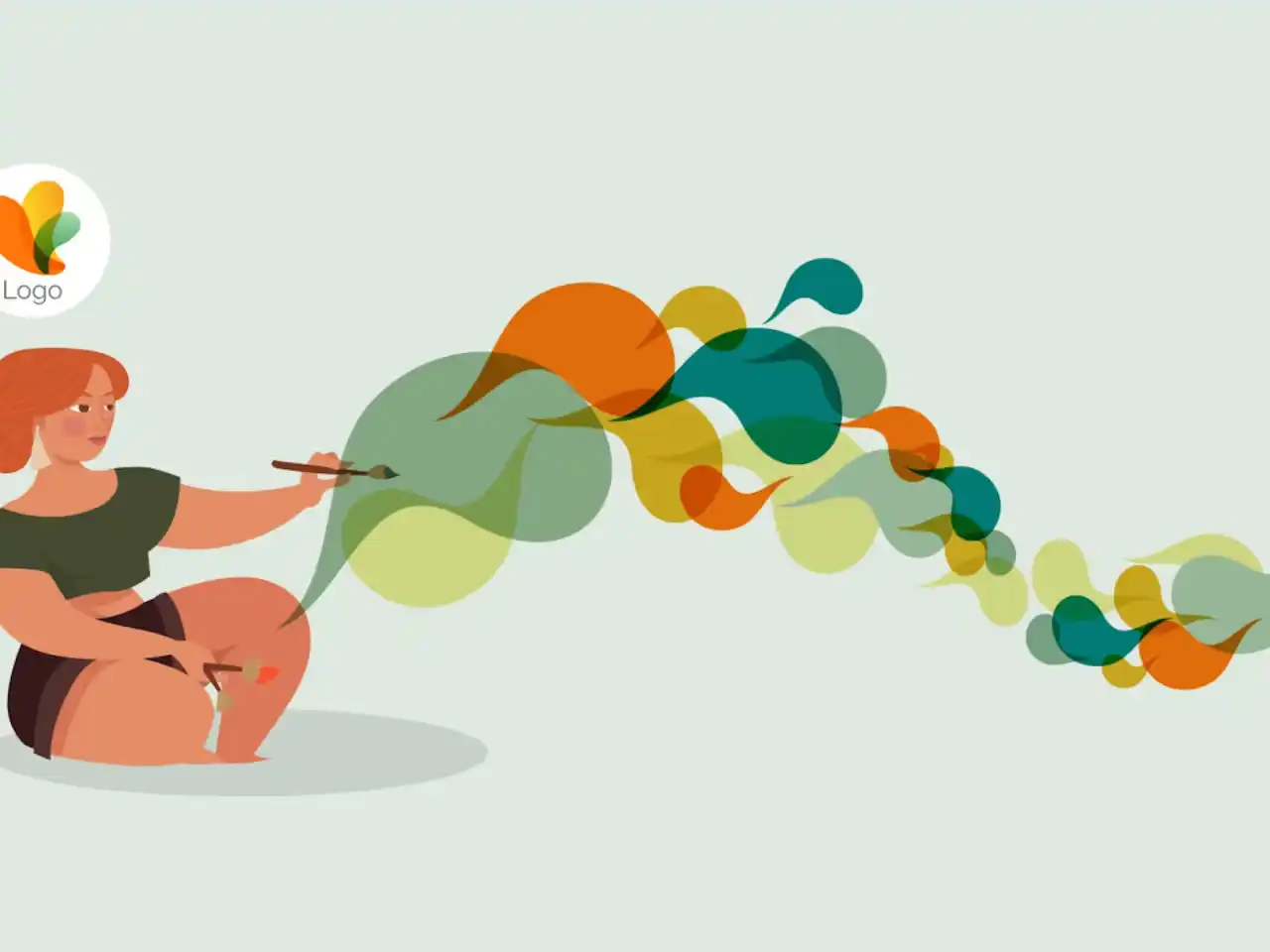 Colorful artistic flow