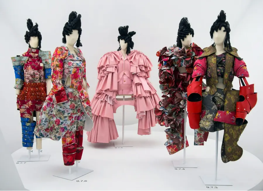 Designer Dresses by Rei Kawakubo, founder of Tokyo-based Comme des Garçons
