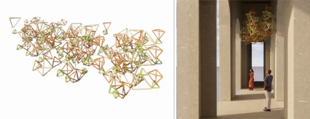Conceptual rendition of the Shamiana installation prototype