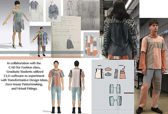 Zero-waste fashion design concepts and virtual fittings