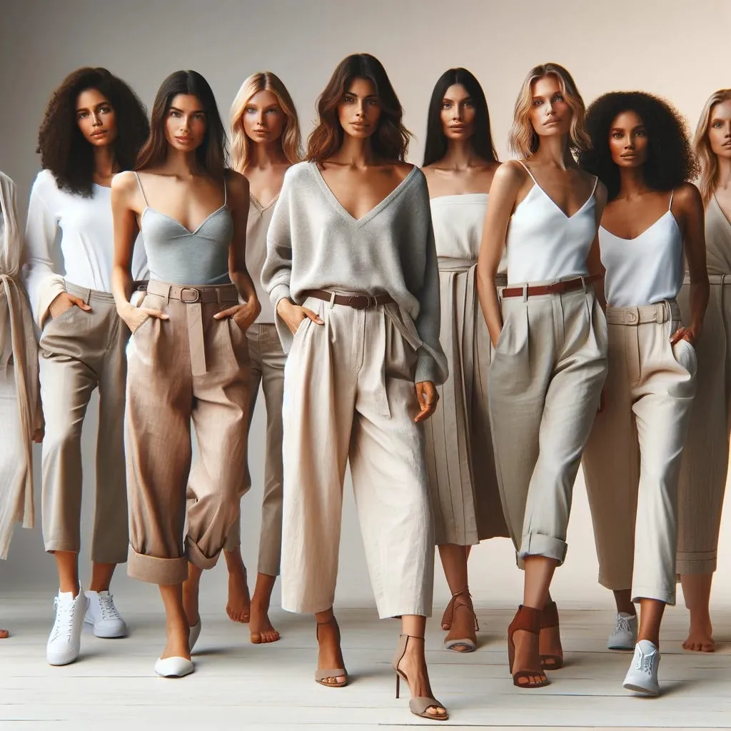 different sized women in a group
