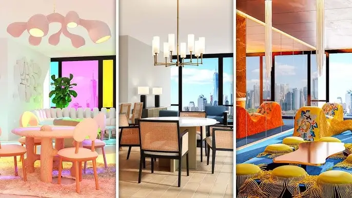 Vibrant interior designs with modern aesthetics