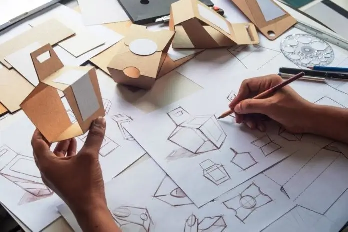 Packaging design sketches