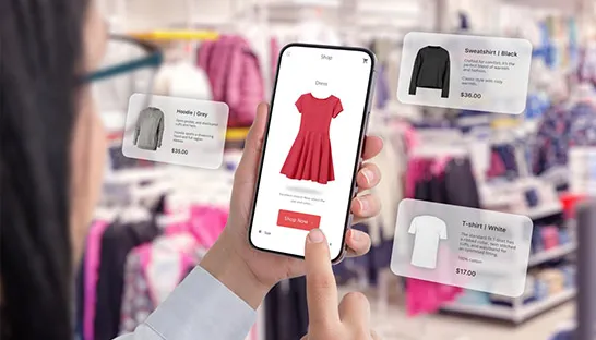 Augmented reality shopping interface