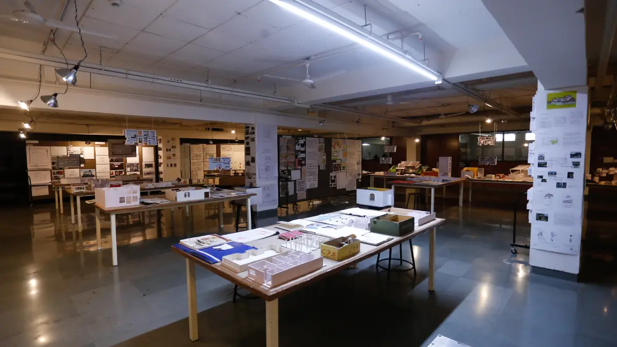 Student work presentation space