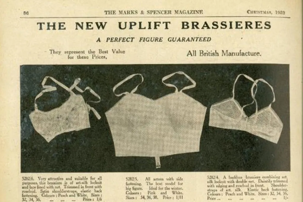 1930s uplift brassieres advertisement