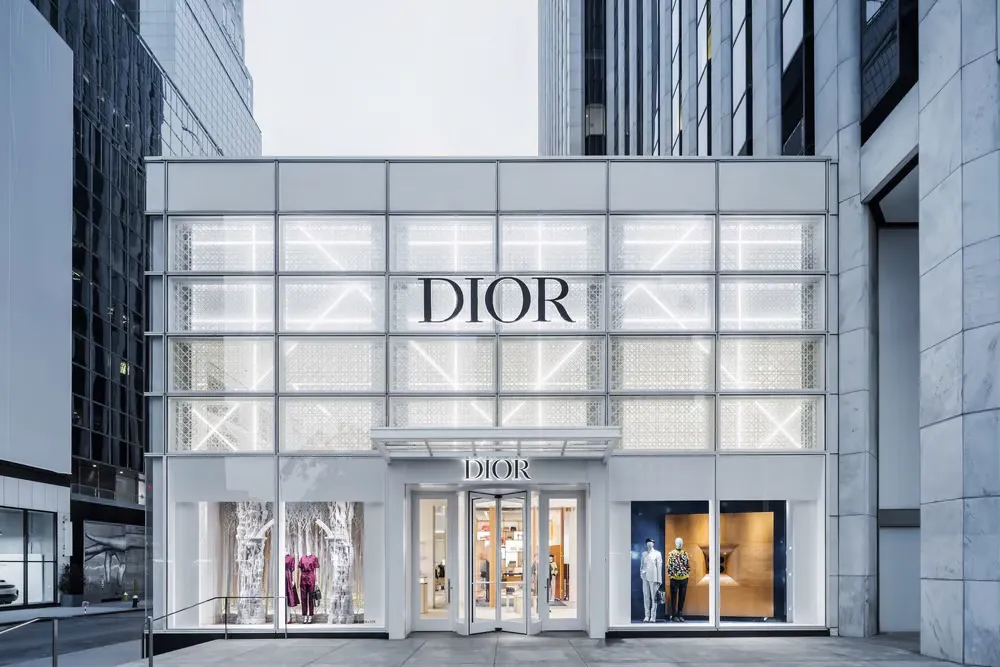 Dior luxury brand store