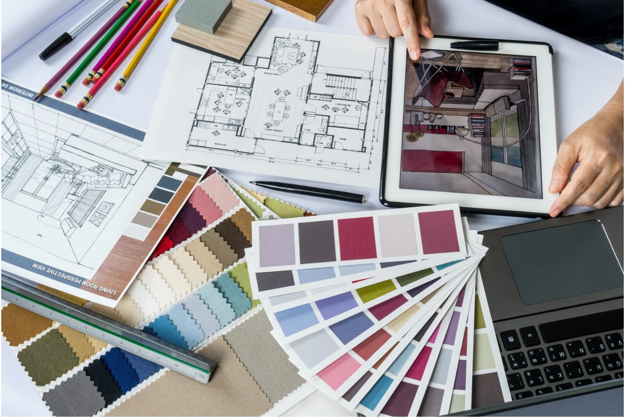 Interior design color palette