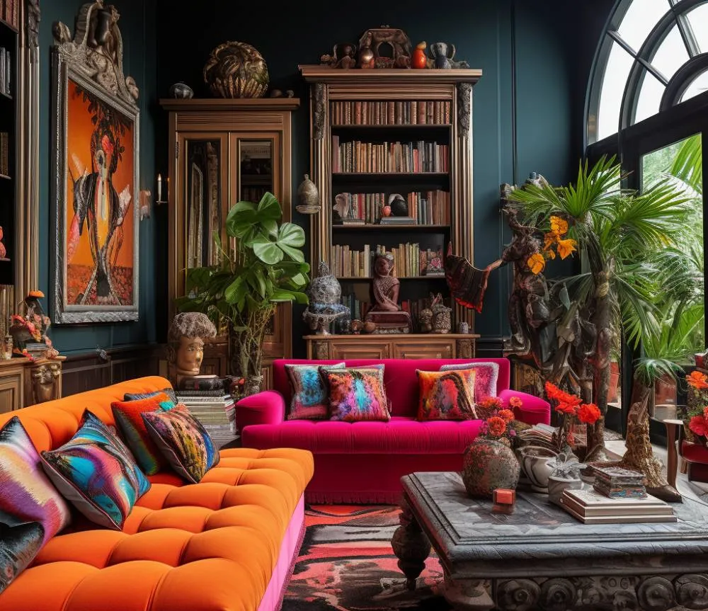 Vibrant eclectic interior