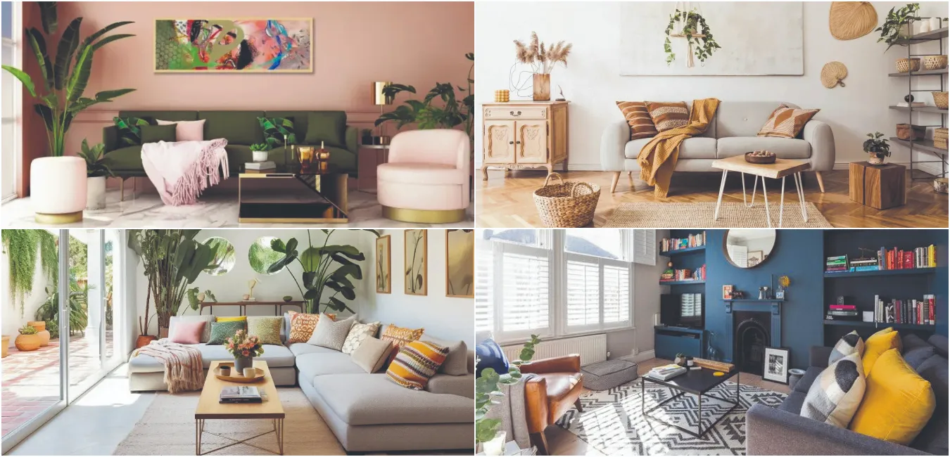 Varied modern living rooms
