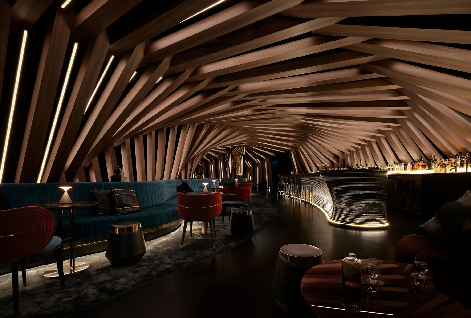 Contemporary bar interior