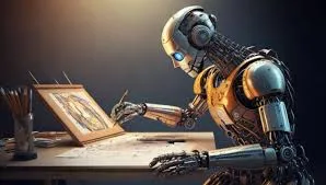 Robot creating art