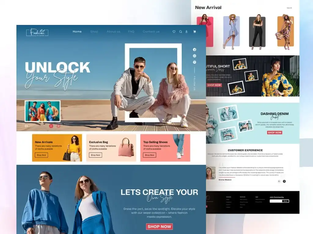 E-commerce website using AR for virtual product try-ons and interactive demos.