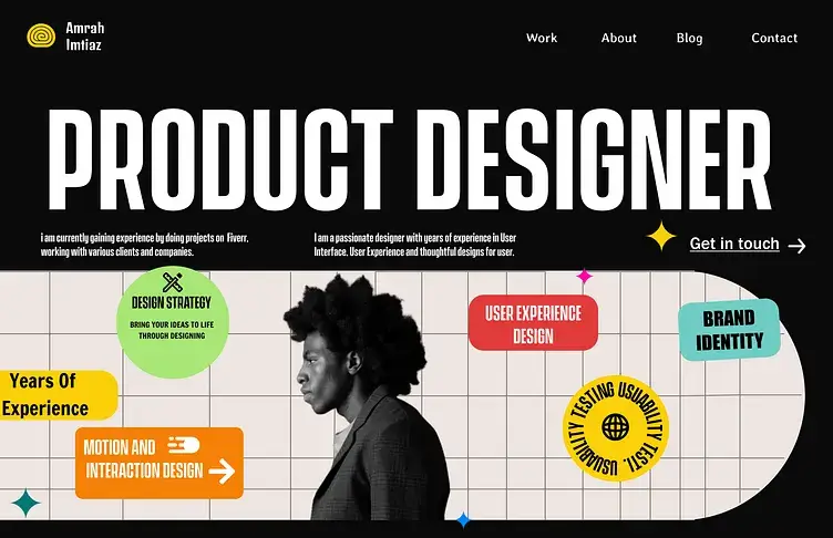 Professional product design portfolio showcasing creative case studies and user research