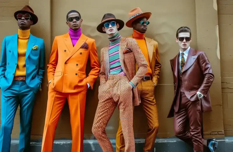 Bold colors and experimental prints in men’s 2025 fashion statement pieces