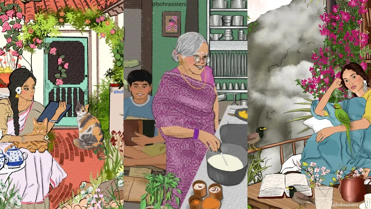 Animation artwork by the Bohra sisters showcasing visual storytelling in communication design